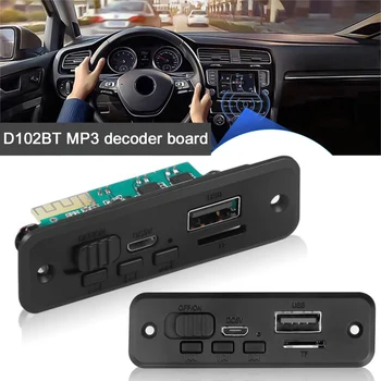 5V 2 x 3W Amplificador Bluetooth 5.0 Leitor de MP3 do Carro Decodificador de Placa sem Fio Handfree de Rádio FM Módulo TF USB AUX de Áudio