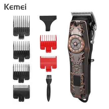 Kemei Novo Clipper Profissional de Aparador para os Homens Recarregável Corte de cabelo fio de Cabelo Máquina de Corte, máquina de Barbear Eléctrica Barba do Barbeiro