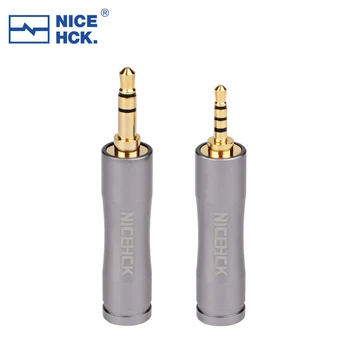 NiceHCK 1pcs Padrão banhado a Ouro Puro Cobre 4,4 mm Fêmea de 3,5 mm 2,5 mm Macho Adaptador de Áudio Plug Aparelhagem hi-fi Fone de ouvido Acessórios