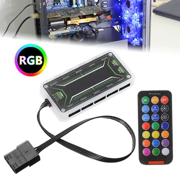 PC RGB RF Console de Controle Remoto Wireless + Ventilador de Caso do Controlador Para o Computador Host Cooler ED Dispositivo de Controle