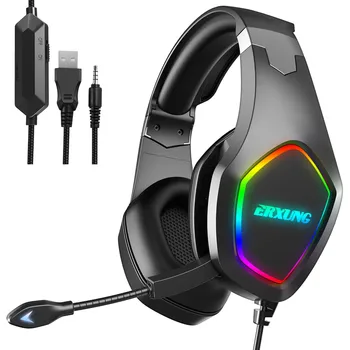 Para PS4/PS5/ Novo XBOX Gamer Fone de ouvido Com Microfone de 3,5 mm Jack cancelamento de Ruído Gaming Headset Estéreo de Baixo casco Para o Telefone Tablet